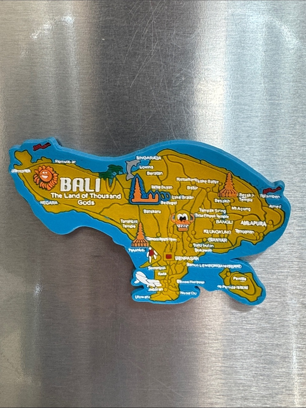 Bali Map Magnet - fridge magnet collectible piece